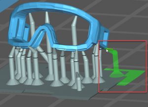 Goggles with supports