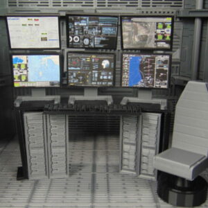 Custom 1:12 Scale Command Center Computer Station Diorama Prop Set for 6" GI JOE Classified and Marvel Legends Action Figures