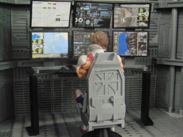 Hi Joe Computer Custom 1:12 Scale Command Center Computer Station Diorama Prop Set for ...