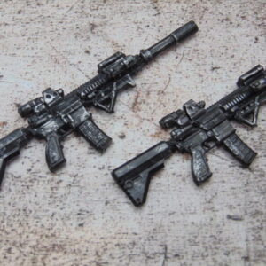Custom 1:12 Scale Weathered HK 416 Assault Rifle Combo Set for 6" Marvel Legends