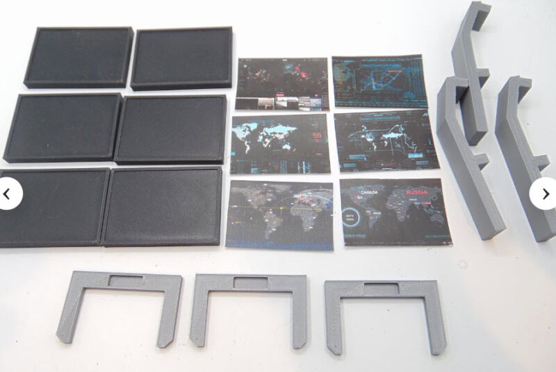 Custom 1:12 Tactical Map Surveillance Command Center Computer Screen Upgrades - Image 5