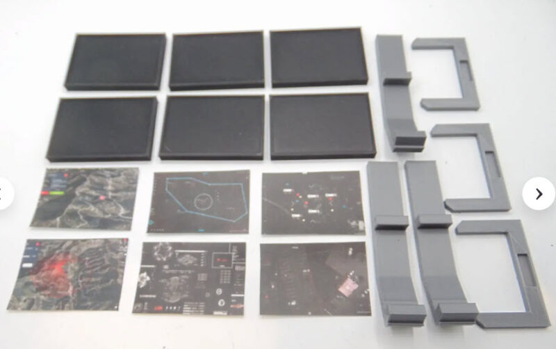 Custom 1:12 Scale Surveillance Command Center Computer Station Screen Upgrades - Image 7