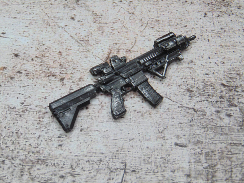 Custom 1:12 Scale Weathered HK 416 Assault Rifle for 6" Marvel Legends Figures