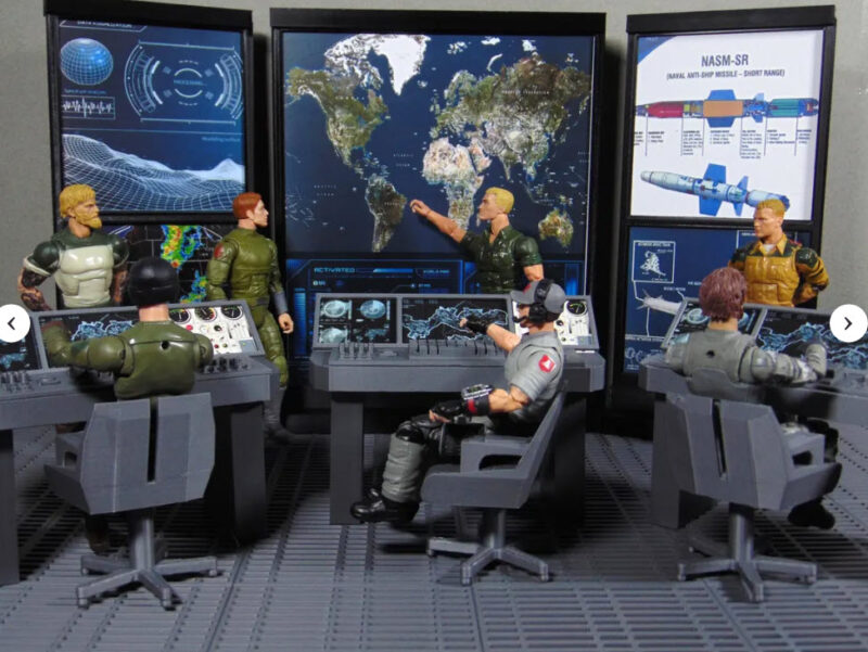 Custom 1:12 Scale Mission Control Radar Briefing Room Diorama Prop Accessory Set Great for GI JOE Classified, Marvel Legends and Star Wars Black Series - Image 2