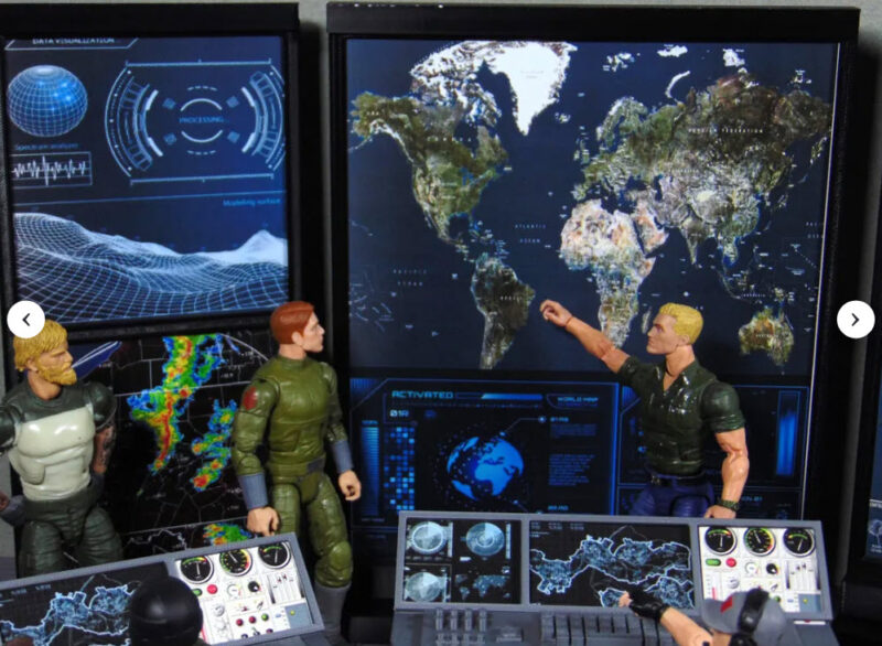 Custom 1:12 Scale Mission Control Radar Briefing Room Diorama Prop Accessory Set Great for GI JOE Classified, Marvel Legends and Star Wars Black Series - Image 4