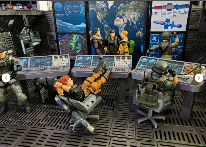 Custom 1:12 Scale Mission Control Radar Briefing Room Diorama Prop Accessory Set Great for GI JOE Classified, Marvel Legends and Star Wars Black Series - Image 6