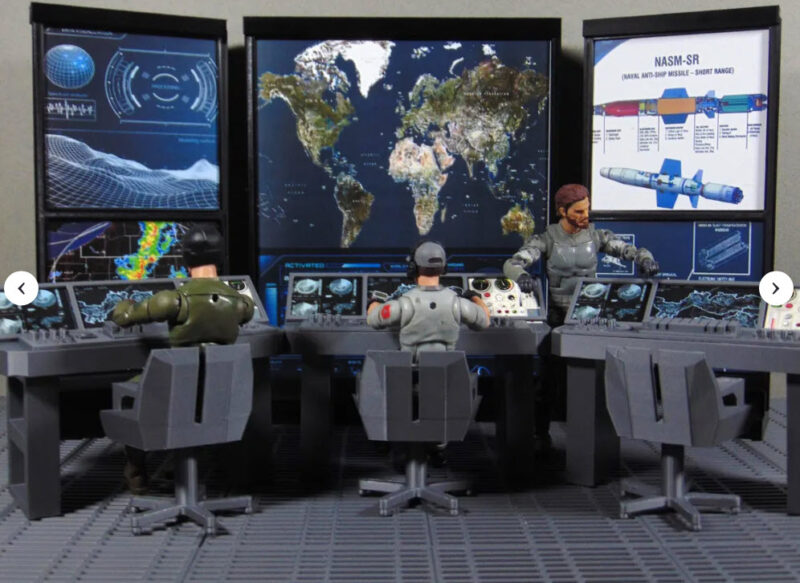 Custom 1:12 Scale Mission Control Radar Briefing Room Diorama Prop Accessory Set Great for GI JOE Classified, Marvel Legends and Star Wars Black Series - Image 7
