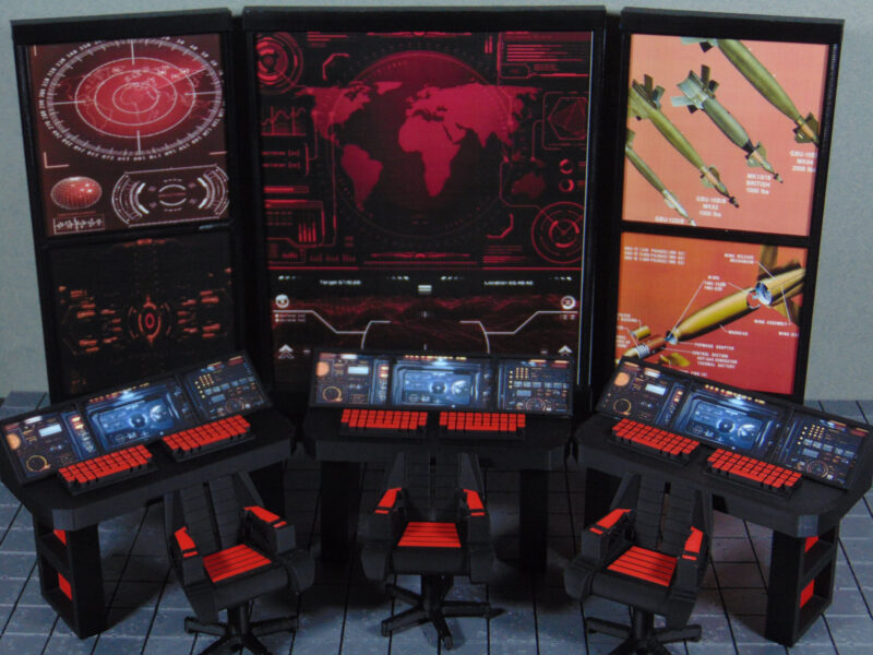 Custom 1:12 COBRA Mission Control Command Center Diorama Prop Set for 6" GI JOE Classified Marvel Legends Star Wars Figures - Image 10
