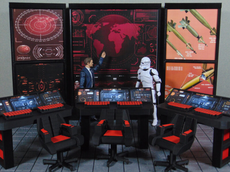Custom 1:12 COBRA Mission Control Command Center Diorama Prop Set for 6" GI JOE Classified Marvel Legends Star Wars Figures - Image 7