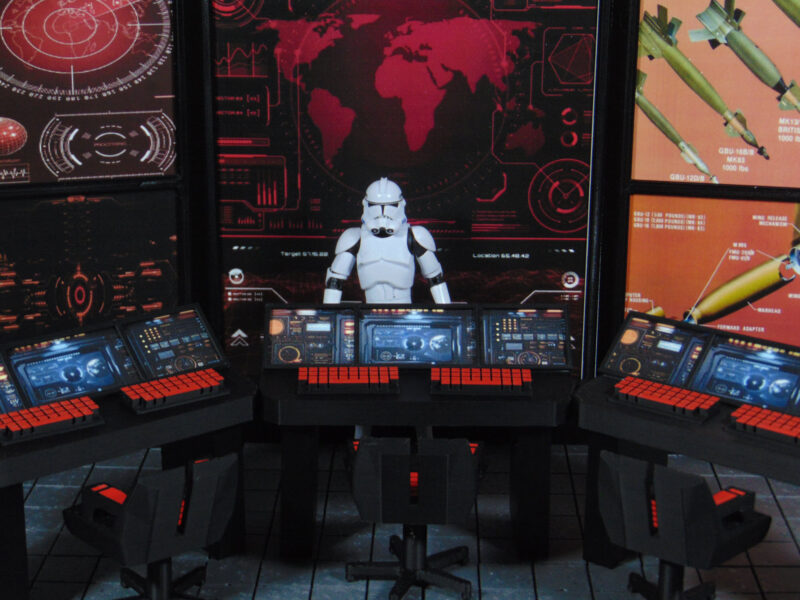 Custom 1:12 COBRA Mission Control Command Center Diorama Prop Set for 6" GI JOE Classified Marvel Legends Star Wars Figures - Image 9