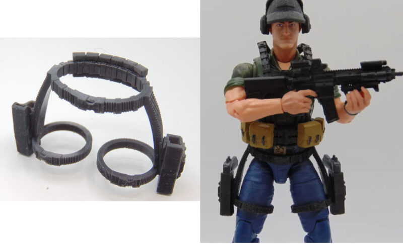 1:12 Tactical Utility Belt with Drop Leg Holsters
