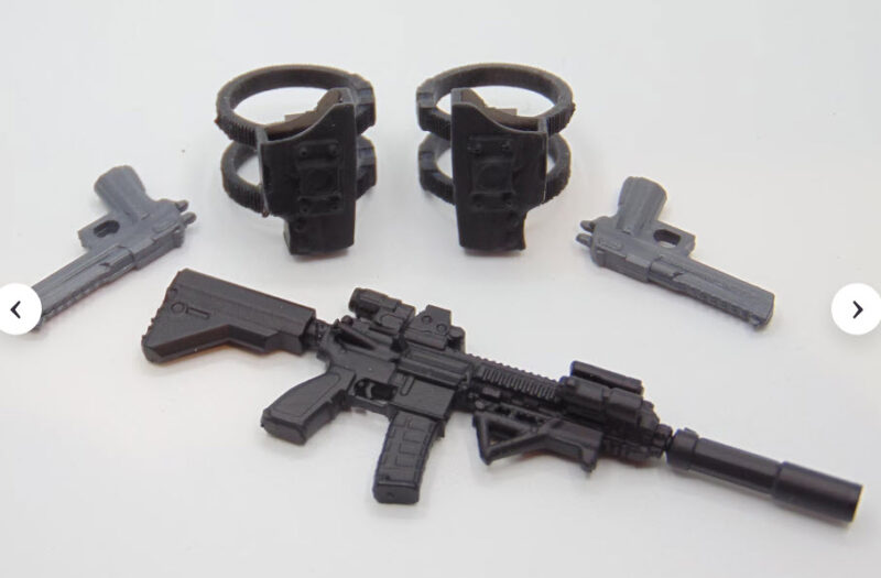 1:12 Scale Tactical Load-Out Assault Custom Weapons and Accessories Set for 6" Action Figures - Image 2