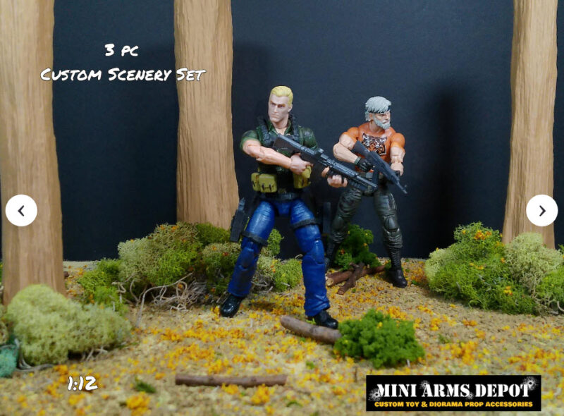 Custom 1:12 Scale Forest Tree Trunks Terrain Diorama Prop for 6" Action Figures - GI JOE, Marvel Legends, Star Wars
