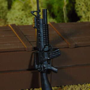 Custom Weapon 1:12 Scale M16 Assault Rifle with Grenade Launcher - Great for GI JOE Classified, Marvel Legends & MEZCO One12