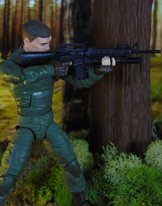 Custom Weapon 1:12 Scale M16 Assault Rifle with Grenade Launcher - Great for GI JOE Classified, Marvel Legends & MEZCO One12 - Image 4